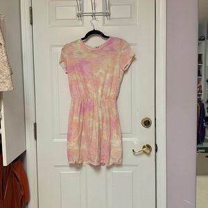 Multicolored short sleeve  dress
